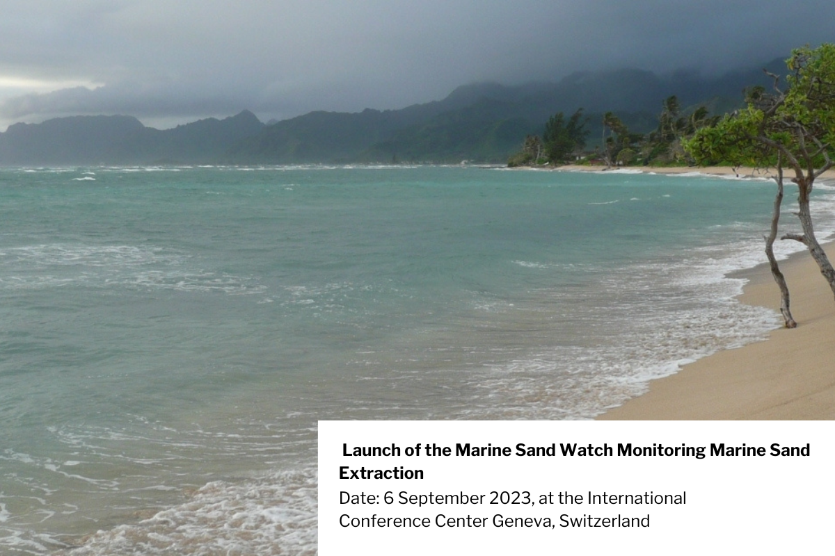 launch of the marine sand watch monitoring marine sand extraction