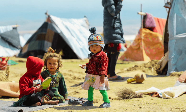 child displacement to extreme weather