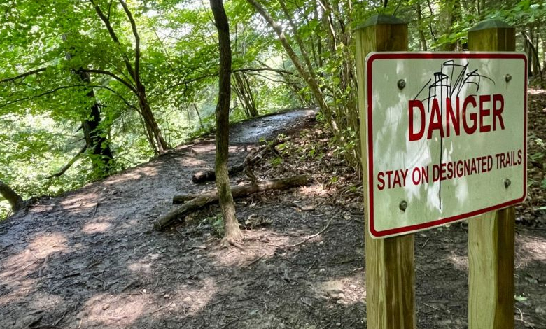 stay on designated trails