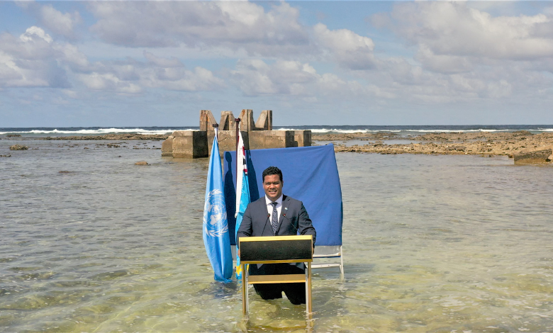 Climate change fuelled by global actions could cause Tuvalu to disappear in the near future