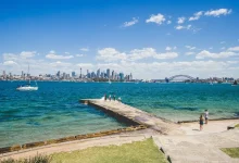 Sydney Temperature Sydney skyline with water and pier