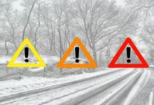 Yellow orange red weather warning levels explained.